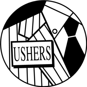 drawing of usher with badge