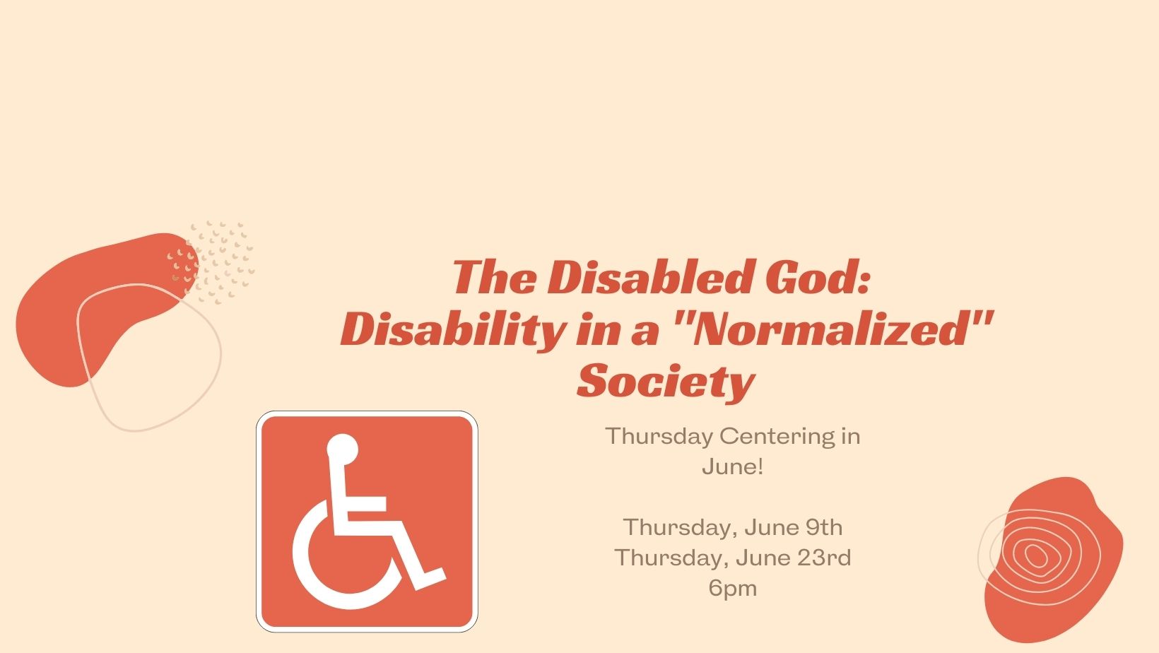 Nourished: Thursday Centering – The Disabled God: Disability in a “Normalized” Society