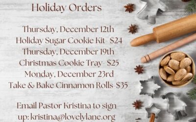 Nourished Bakery Holiday Orders