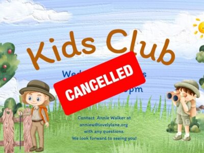 Kids Club February 5- CANCELLED