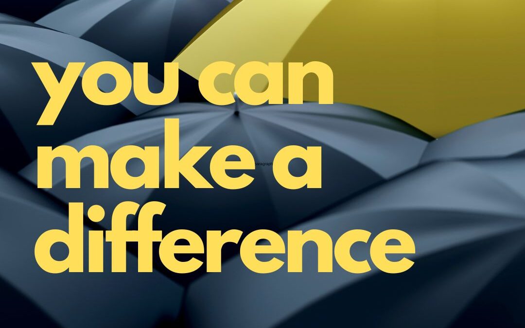 You Can Make a Difference – by Pastor Kristina