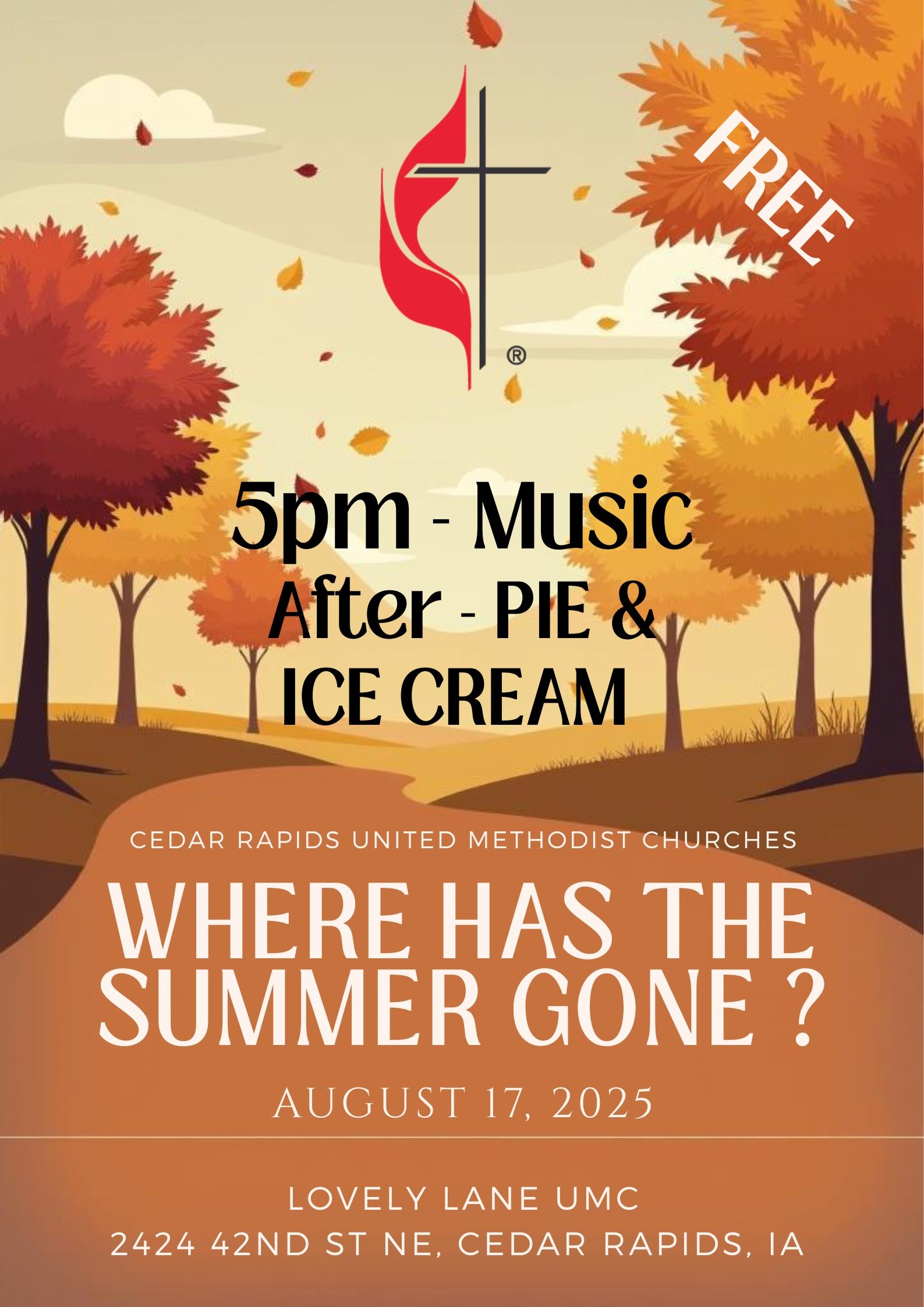 Cedar Rapids United Methodist Churches Where Has the Summer Gone Music Event
