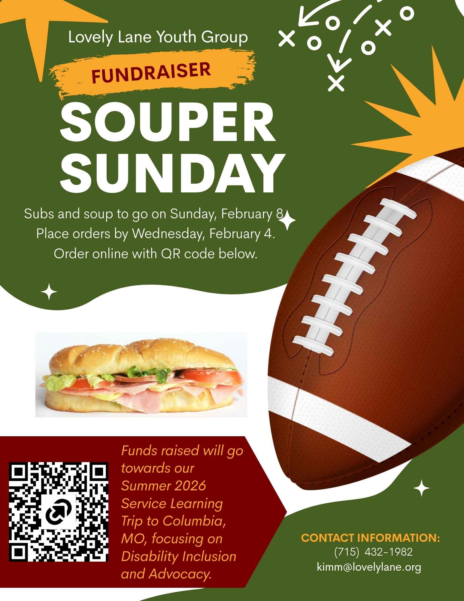Super Bowl Sub Youth Fundraiser